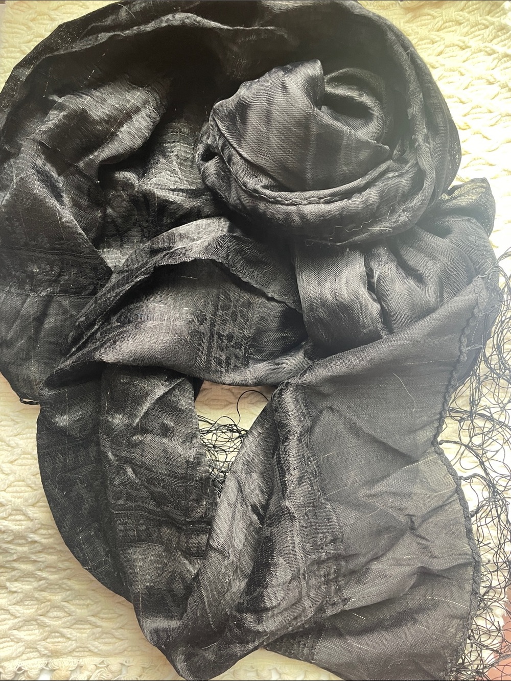 VTG SILK JACQUARD SCARF